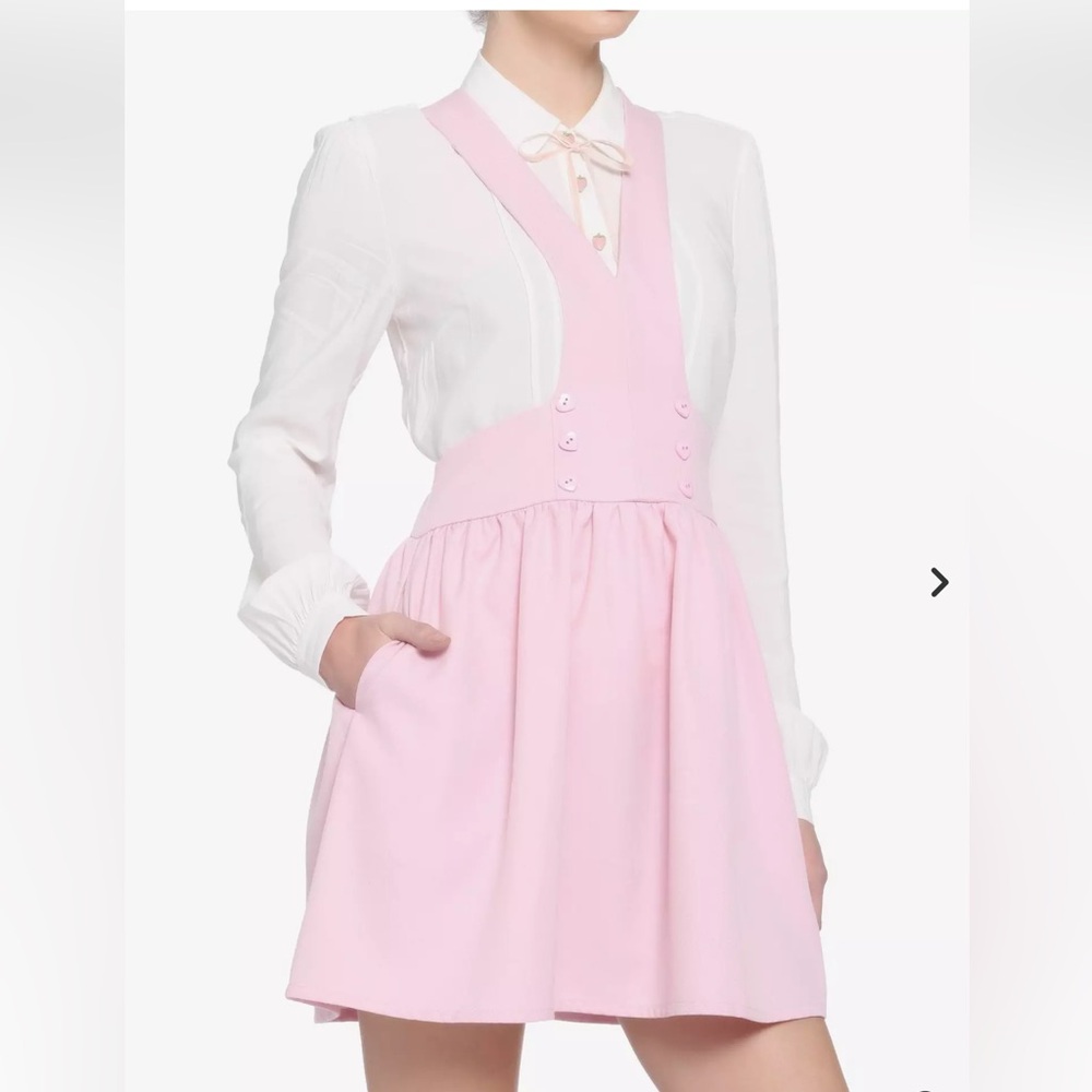 HOT TOPIC Pink Bib Skirtall